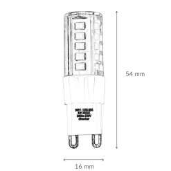 eltric K Heckel GmbH Dimmbares LED Leuchtmittel G9 4 Watt 3000 K 365 lm - LM103< Leuchtmittel
