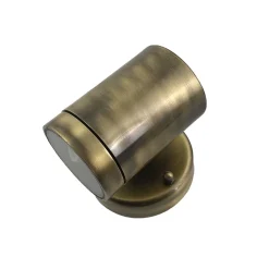 Außenwandleuchten|Rustikale Lampen*Andromeda Downlight außen Messing massiv Glas H: 10 cm IP64 GU10