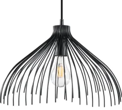 Sollux Draht Hängelampe Schwarz Ø40cm E27 Pendelleuchte< Hängelampen|Esszimmer Lampen