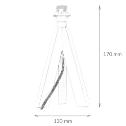 Lampen Aus Aller Welt*Easylight Dreibein Gestell Holz Weiß E14 mit Kabelschalter Tischleuchte