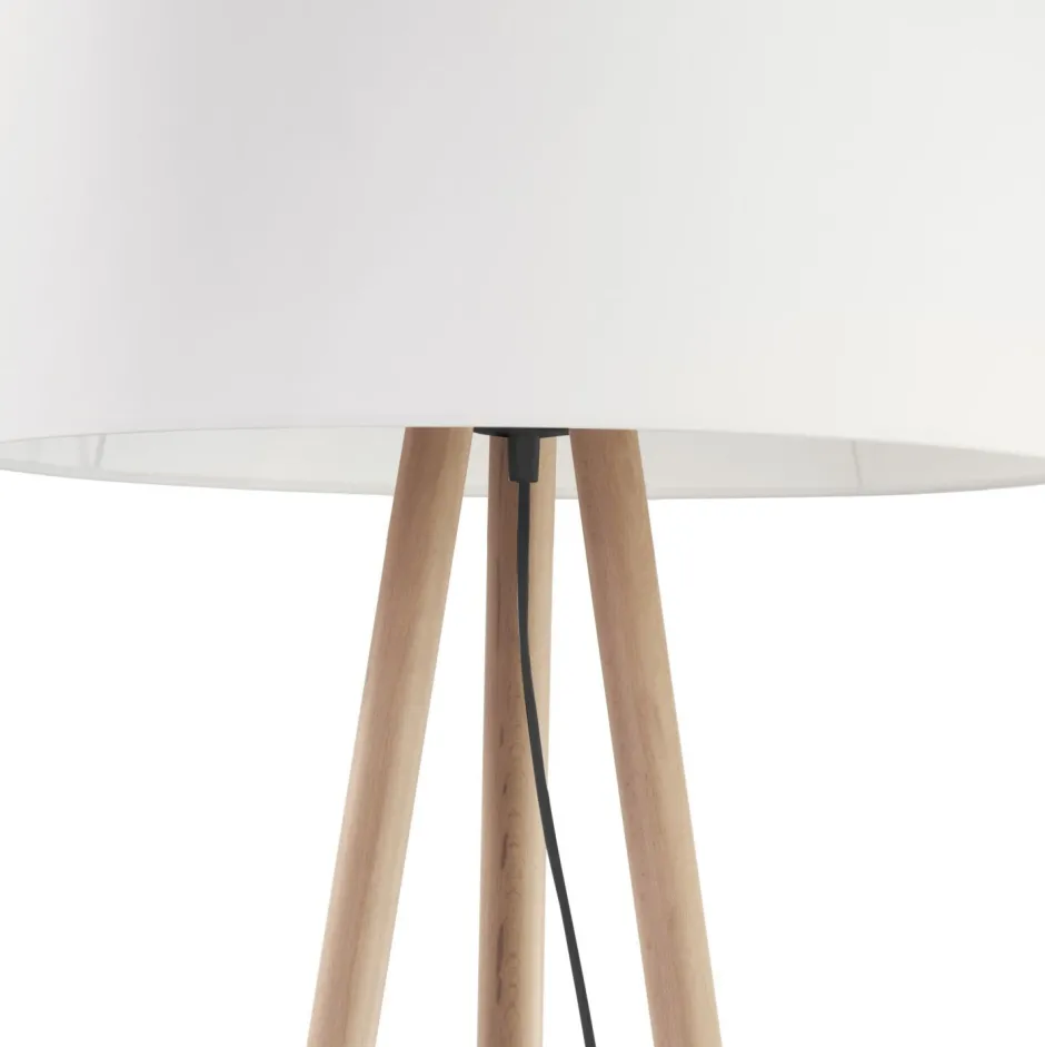 TK Lighting Dreibein Stehlampe klein 146 cm Skandinavisch Holz Stoff< Lampen Aus Aller Welt|Stofflampen