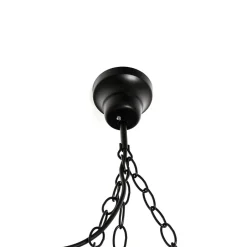 Glaslampen|Rustikale Lampen*Easylight Echt-Holz Hängelampe Glas Metall Landhausstil E27