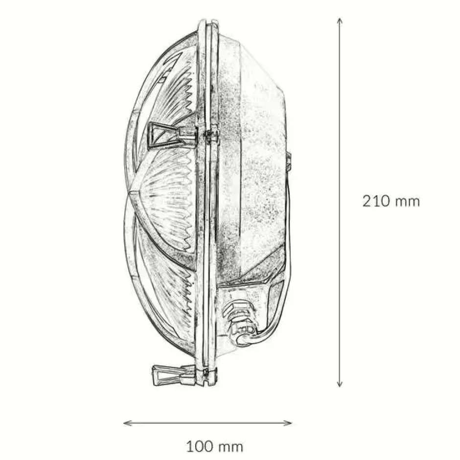 Lido Echt-Messing Außenwandleuchte SERIFOS Riffelglas< Metall Lampen|Messinglampen