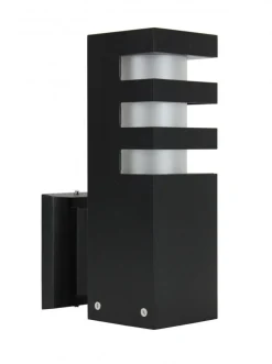 SU-MA Eckige Außenlampe Schwarz IP54 H:25cm wetterfest< Außenwandleuchten|Moderne Außenleuchten