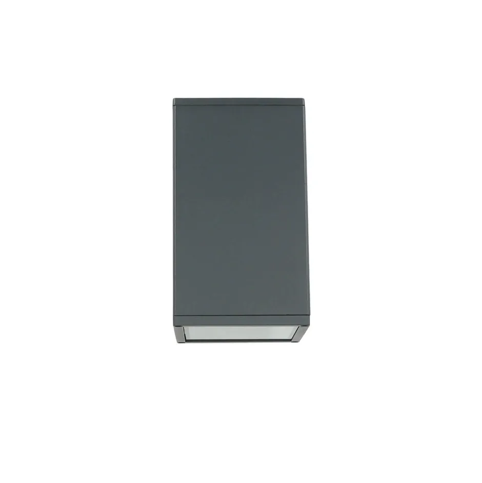 SU-MA Eckige Außenleuchte Anthrazit IP54 H:20 cm E27< Metall Lampen|Feuchtraumleuchten