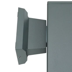 SU-MA Eckige Außenleuchte Anthrazit IP54 H:20 cm E27< Metall Lampen|Feuchtraumleuchten