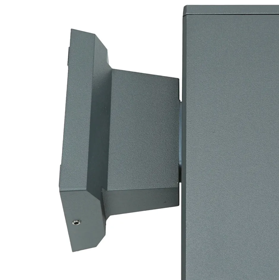 SU-MA Eckige Außenleuchte Anthrazit IP54 H:20 cm E27< Metall Lampen|Feuchtraumleuchten