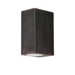 Moderne Lampen|Moderne Außenleuchten*Easylight Eckige Außenleuchte Up & Down AALBORG Braun Antik