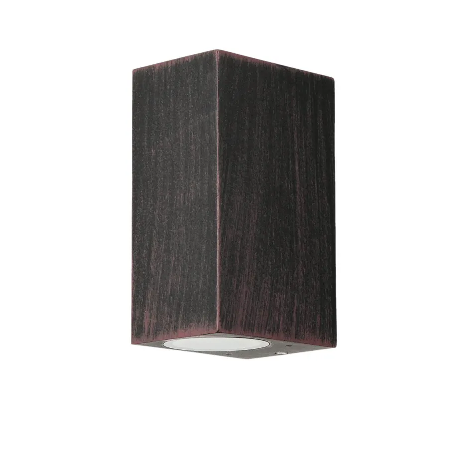 Moderne Lampen|Moderne Außenleuchten*Easylight Eckige Außenleuchte Up & Down AALBORG Braun Antik