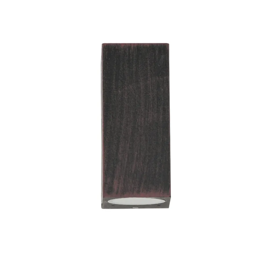 Moderne Lampen|Moderne Außenleuchten*Easylight Eckige Außenleuchte Up & Down AALBORG Braun Antik