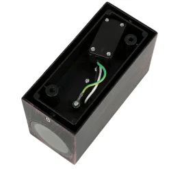 Moderne Lampen|Moderne Außenleuchten*Easylight Eckige Außenleuchte Up & Down AALBORG Braun Antik