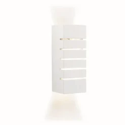 Wandleuchten|Flurlampen*Searchlight Eckige Bauhaus Wandleuchte E14 Bauhaus in Weiß