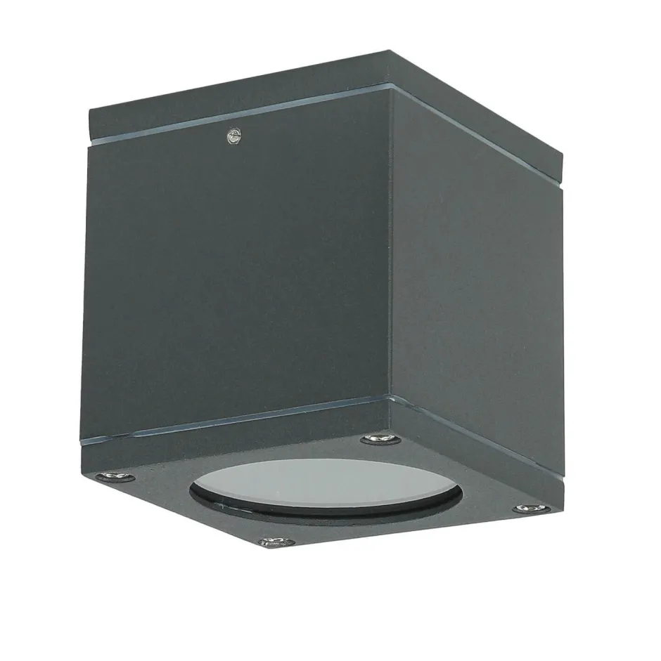 Metall Lampen|Feuchtraumleuchten*SU-MA Eckige Deckenleuchte außen IP54 wetterfest