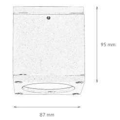Metall Lampen|Feuchtraumleuchten*SU-MA Eckige Deckenleuchte außen IP54 wetterfest