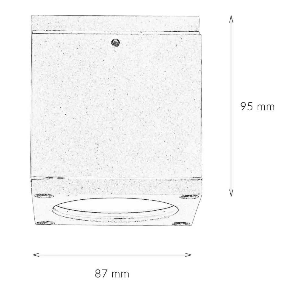 Metall Lampen|Feuchtraumleuchten*SU-MA Eckige Deckenleuchte außen IP54 wetterfest