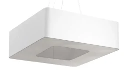 Sollux Eckige Hängelampe Weiß Stoff B: 60 cm blendarm 8x E27< Moderne Lampen|Stofflampen