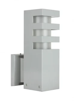 SU-MA Eckige Wandlampe Außen IP54 wetterfest in Silber< Außenwandleuchten|Moderne Außenleuchten