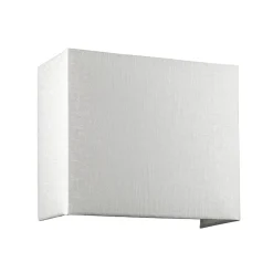 Wandleuchten|Flurlampen*Elstead Eckige Wandleuchte Stoff Creme Messing E27 NADATILA