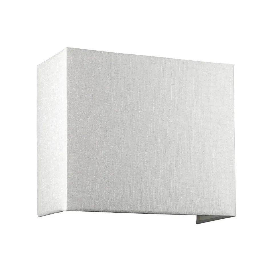 Wandleuchten|Flurlampen*Elstead Eckige Wandleuchte Stoff Creme Messing E27 NADATILA