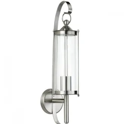 Moderne Lampen|Metall Lampen*Harms Import Edelstahl Laterne für die Wand Außenleuchte