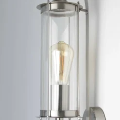 Moderne Lampen|Metall Lampen*Harms Import Edelstahl Laterne für die Wand Außenleuchte