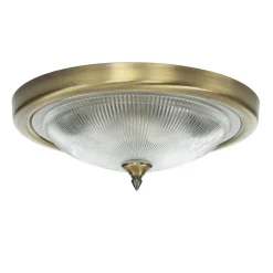 Wohnzimmerlampen|Glaslampen*Lido Edle Deckenleuchte ELENI Riffelglas rund Wohnzimmer