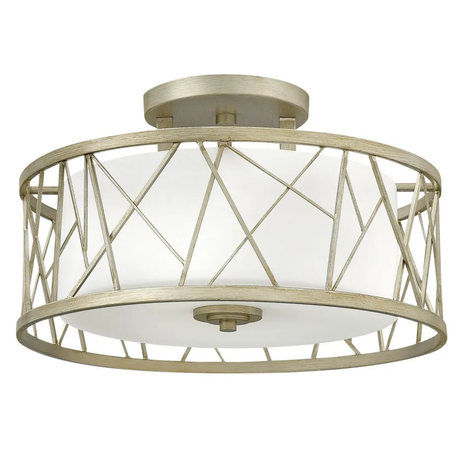 Deckenleuchten|Flurlampen*Elstead Edle Deckenleuchte RYAN Blattsilber Ø51cm Lampe