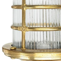 Lido Edle Gartenleuchte FESTOS Messing Maritim H:30cm< Rustikale Lampen|Messinglampen