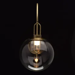 Led Lampen|Wandleuchten*Glasberg Edle LED Wandleuchte Glas Kugel Schirm in Messing