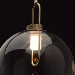 Led Lampen|Wandleuchten*Glasberg Edle LED Wandleuchte Glas Kugel Schirm in Messing