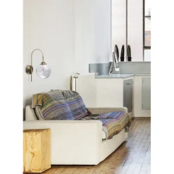 Led Lampen|Wandleuchten*Glasberg Edle LED Wandleuchte Glas Kugel Schirm in Messing