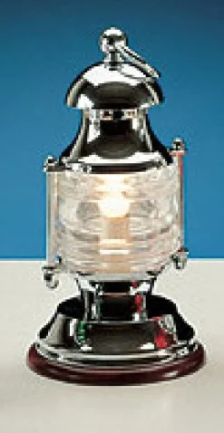 Laura Suardi Edle Schiffslampe Chrom Weiß aus Messing Tisch< Tischlampen|Jugendstil Lampen