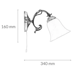 Wandleuchten|Küchenlampen*Easylight Edle Wandlampe ORCHIDEA Jugendstil Alabaster Glas