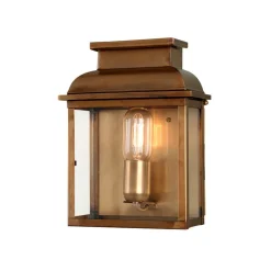 Außenleuchten Antik|Außenwandleuchten*Elstead Edle Wandleuchte NORTH Messing Vintage rostfrei IP44