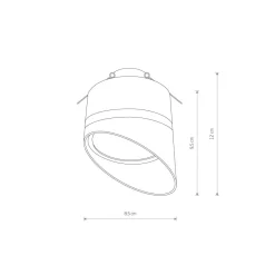 Nowodvorski Einbauleuchte Decke Ø 8,5 cm H: 12 cm GX53 Weiß< Spots|Wandleuchten