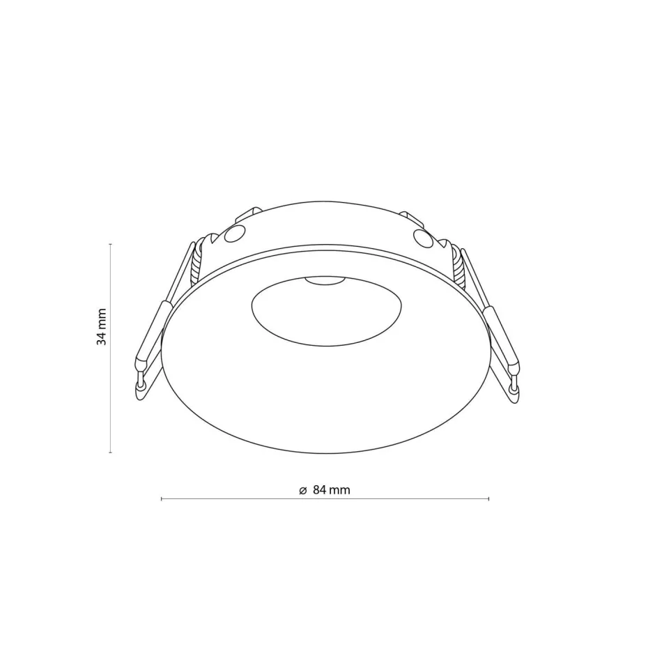 TK Lighting Einbauleuchte rund Ø 84 mm Weiß GU10 IP44 Bad< Spots|Badezimmer Lampe