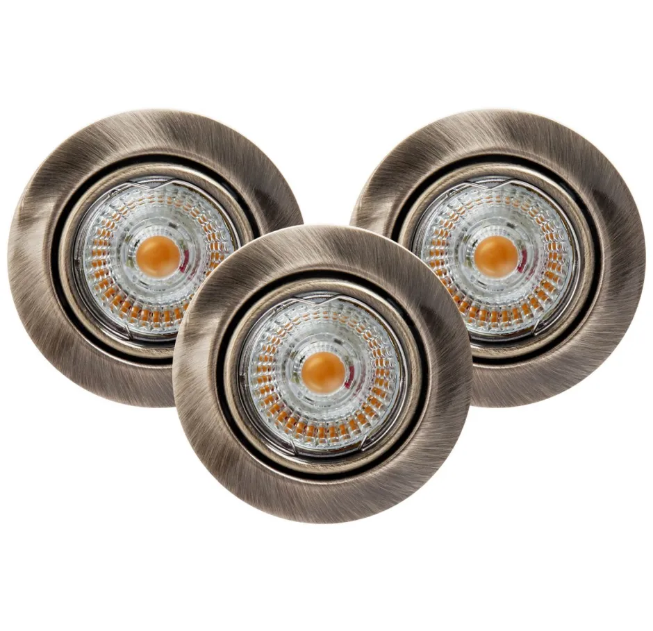 Spots*Spot Light Einbauspot 3-er Set Metall flexibel mit LED 320lm