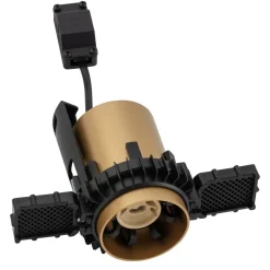 Spots|Badezimmer Lampe*Nowodvorski Einbauspot Metall akzentuiert rund Ø5,5 cm GU10 in Gold