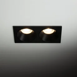 TK Lighting Einbauspot Schwarz IP65 Metall Glas GU10 2-flammig< Metall Lampen|Moderne Außenleuchten
