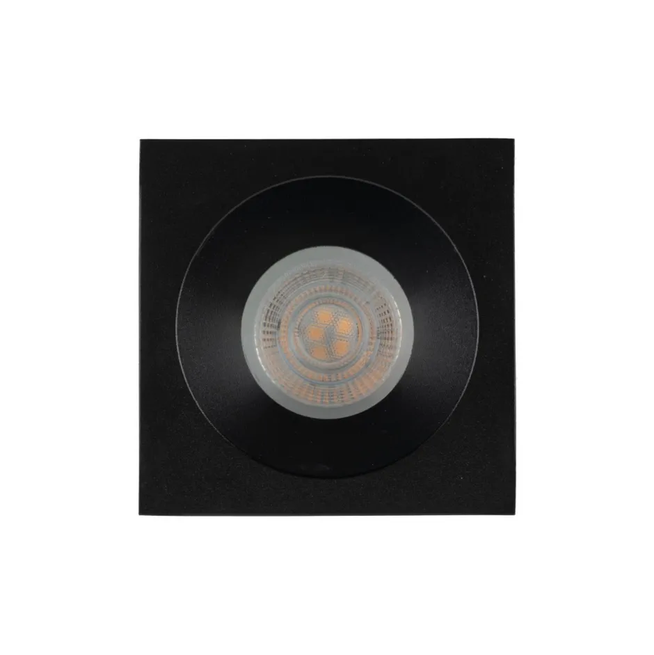 Metall Lampen|Moderne Außenleuchten*TK Lighting Einbauspot Schwarz Metall IP65 GU10 B:8,5 cm wetterfest