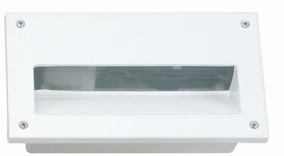 Moderne Außenleuchten*Lido Einbaustrahler außen Aluminium eckig B:22,5cm E27 Weiß