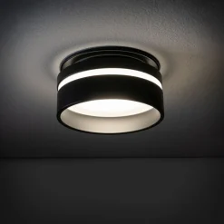 Nowodvorski Einbaustrahler GU10 Ø 8 cm Schwarz Aluminium Modern< Spots|Wandleuchten