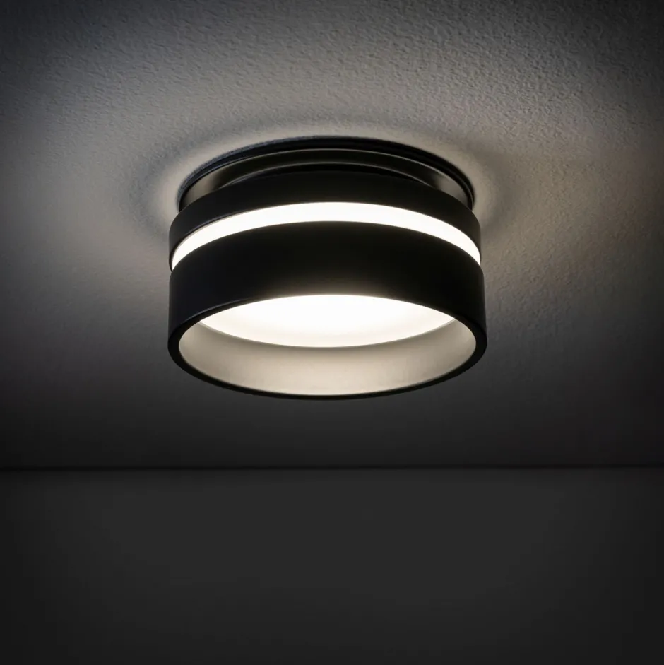 Nowodvorski Einbaustrahler GU10 Ø 8 cm Schwarz Aluminium Modern< Spots|Wandleuchten