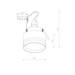 Nowodvorski Einbaustrahler GU10 Ø 8 cm Schwarz Aluminium Modern< Spots|Wandleuchten