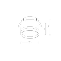Spots|Wandleuchten*Nowodvorski Einbaustrahler GX53 Ø 8,5 cm Weiß Aluminium Modern