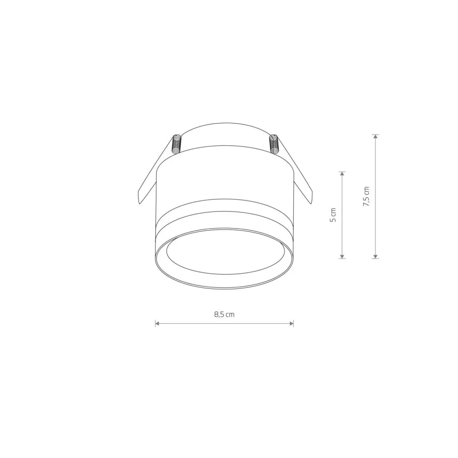 Spots|Wandleuchten*Nowodvorski Einbaustrahler GX53 Ø 8,5 cm Weiß Aluminium Modern