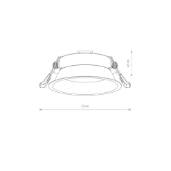 Nowodvorski Einbaustrahler Weiß GX53 Metall Ø 12 cm klein rund Decke< Metall Lampen|Wohnzimmerlampen