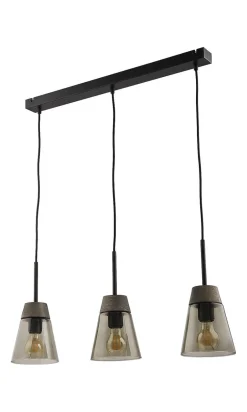 Moderne Lampen|Glaslampen*Jupiter Elde Pendelleuchte Rauchglas 3xE27 ARAVAE Lampe