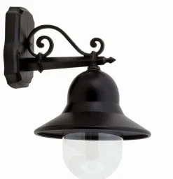 Außenwandleuchten|Rustikale Lampen*Lido Elegante Außenwandleuchte Schwarz Rustikal IP44 E27