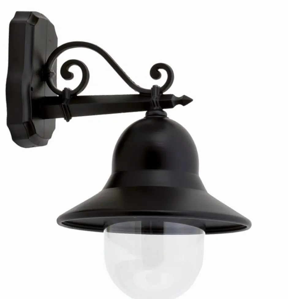 Außenwandleuchten|Rustikale Lampen*Lido Elegante Außenwandleuchte Schwarz Rustikal IP44 E27